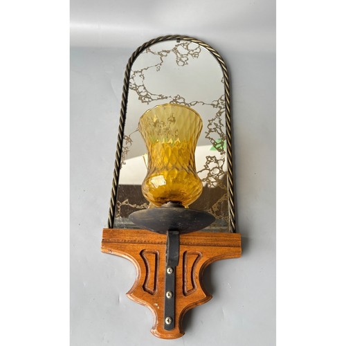 Vintage mirrored wall sconce - vintage,